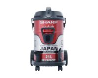 مكنسة شارب برميلية 2100 وات لون أحمر مزودة بفلتر قماش EC-CA2121-X