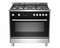 بوتاجاز لاجيرمانيا فري ستاند 90 × 60 سم 5 شعلة غاز لون استانلس × أسود مزود بمروحة TUS95C81BX/2