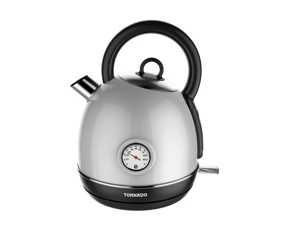 غلاية مياه تورنيدو استانلس ستيل سعة 1.7 لتر ، 1850-2200 وات لون استانلس TKS-2217TR